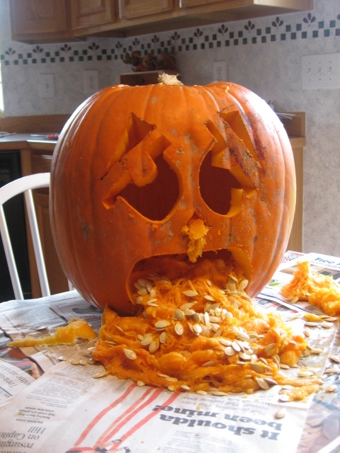 here is the pumpkin i carved this year