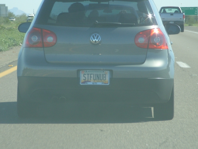Saw these on the way to Tucson. Too bad they're on a VW. I'd use those. 