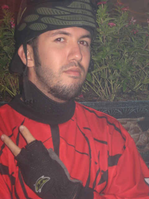 This is me at a halloween party as a paintball player. 