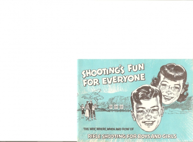 an interesting booklet detailing the proper ways for children to handle a rifle.