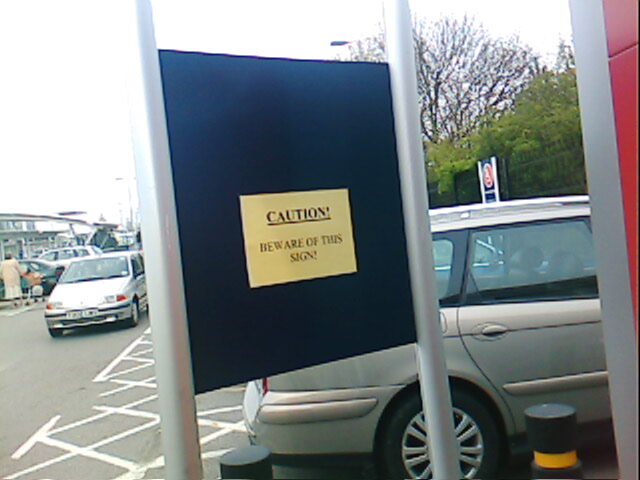 Just a blank sign.. Whats the point!?