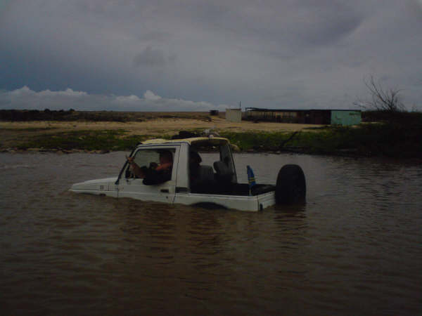 Car Underwater After Hurricane