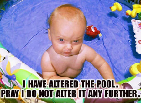 Very funny baby picture. The look on his face is funny but what it says at the bottom is what really makes it funny!