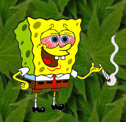 This is too good. Our favorite underwater character smoking weed!