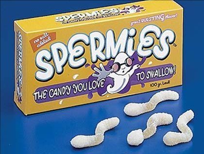 Who doesn't like a little spermy taste in their candy?