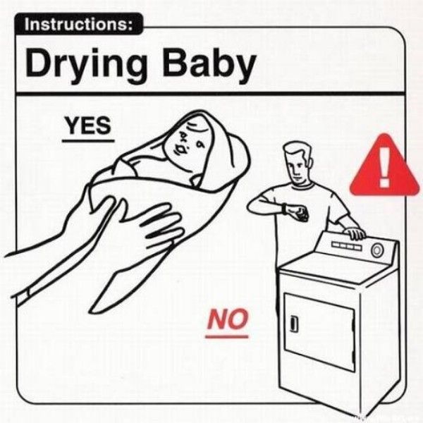 Drying a baby
