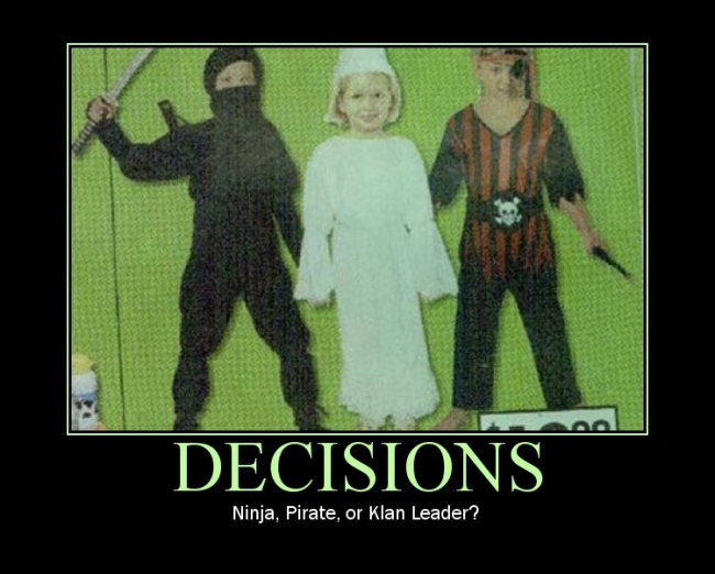 Ninja, Pirate, or Klan Leader?