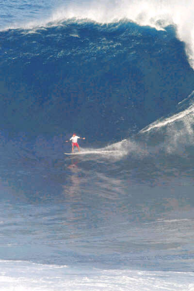 BIG wave and surfer