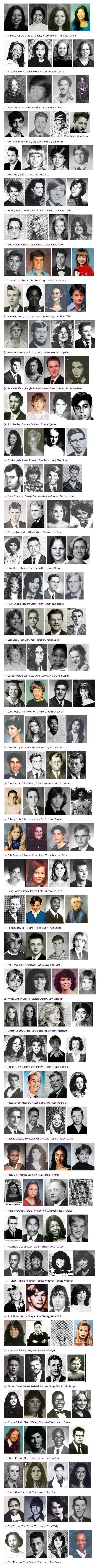 Famous people's year book photo's