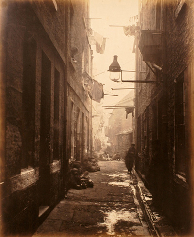 Thomas Annan - Glasgow, Close No. 80, High Street (1868) - perhaps the first to document the urban poor