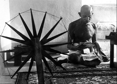 Margaret Bourke-White - Gandhi at his Spinning Wheel (1946)