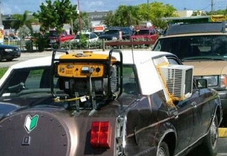 This is what you call a rednecks smart idea of a car ac lol