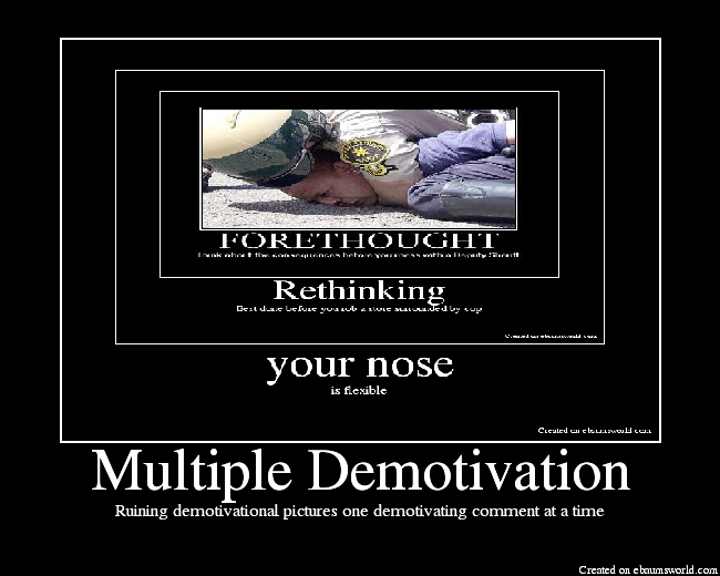 Ruining demotivational pictures one demotivating comment at a time