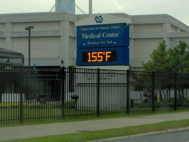 LCD Display at the VA Hospital, showing how hot it can get
