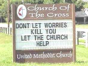 i dont think the church really meant what it says on the board lol