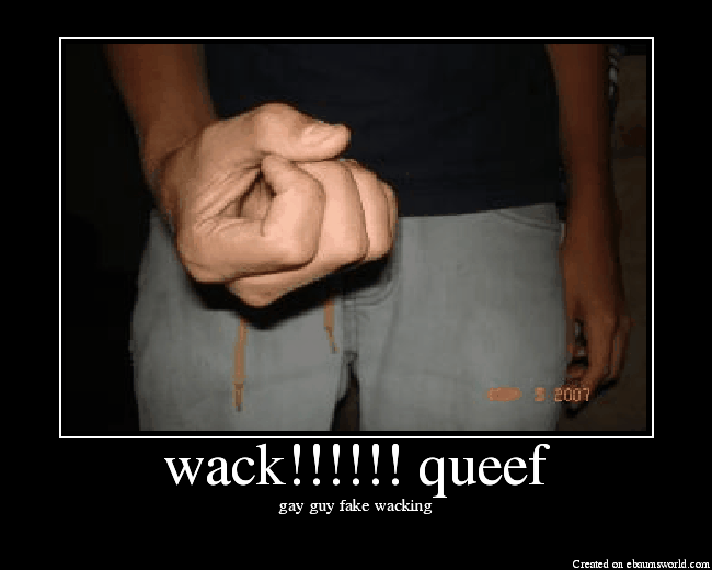 gay guy fake wacking