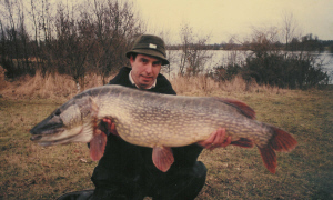 this pike weighed over 40 ibs