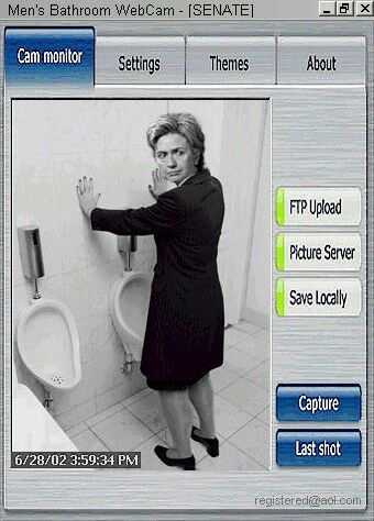 hillary urinal - Men's Bathroom WebCam Senatel Cam monitor Settings Themes About Ftp Upload Picture Server Save Locally Capture Last shot 62802 34 Pm registered.com