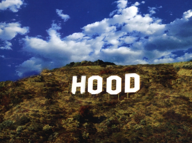 A Photoshoped picture of the hollywood sign