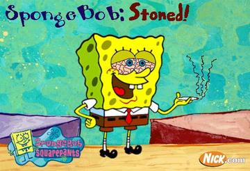 sponge bob smoking weed