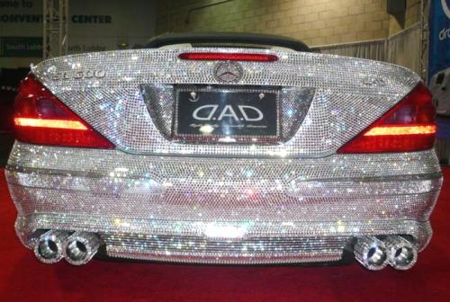 Mercedes Benz Covered With Crystals