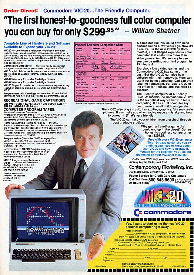William Shatner selling an "honest-to-goodness" computer
