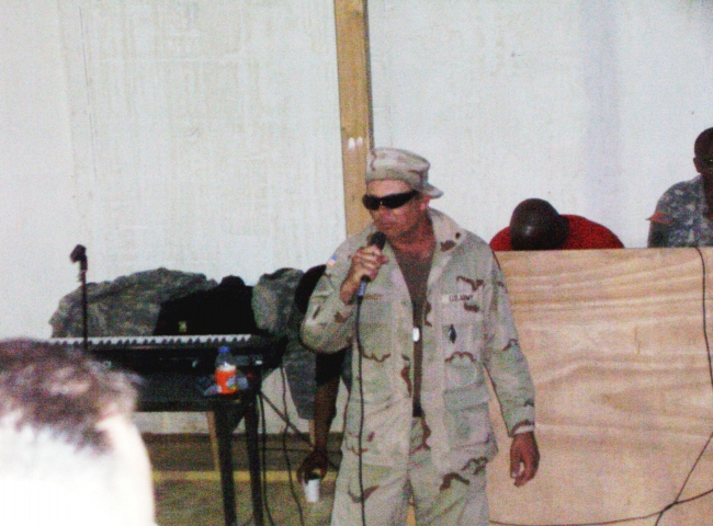 Me doing baby got back at a talent show in Iraq.