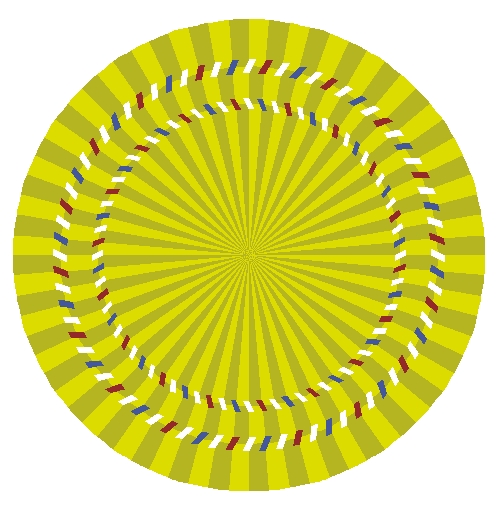 look at the circle and move your head back and forth