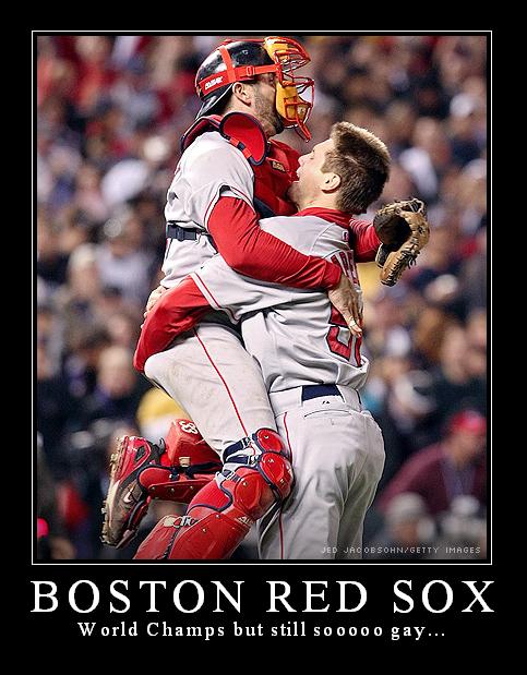 Boston wins the World Series, but is not beyond being really gay in doing so