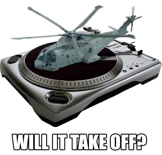 Helicopter on Turntable