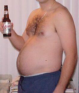 pregnant or beer guts you be the judge.