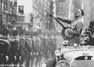 Hitler entertaining his troops