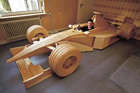 Formula 1 car built from 956 000 matchsticks