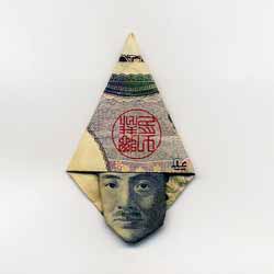 Money Origami Faces