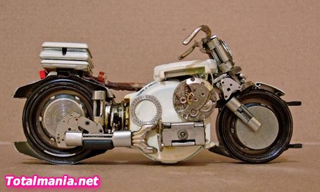 Motorcycle made out of watches