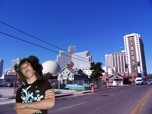 Zak hanging out in downtown Reno