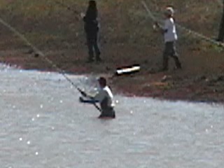 Paddle fishing in North Dakota