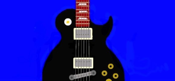 a drawing of a les paul i made with a Wacom