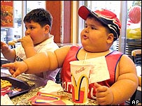 McDonalds already supersized this little kid.