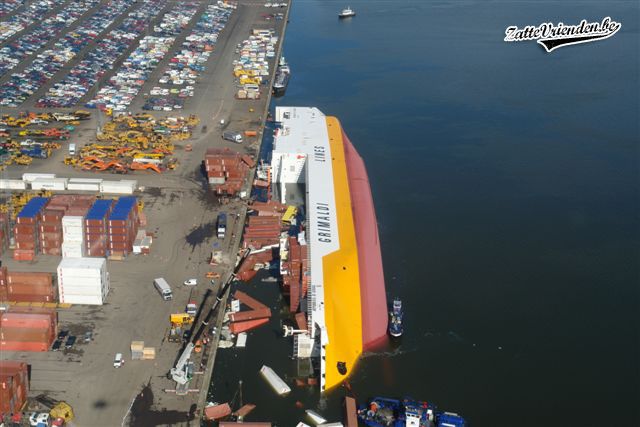 Container Ship Accident in Antwerp, Belgium