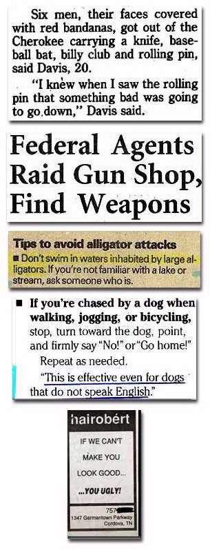 Funny Newspaper Clippings