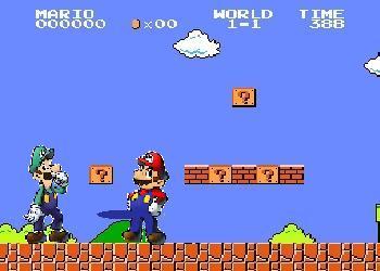 Luigi and Mario have a little fun.