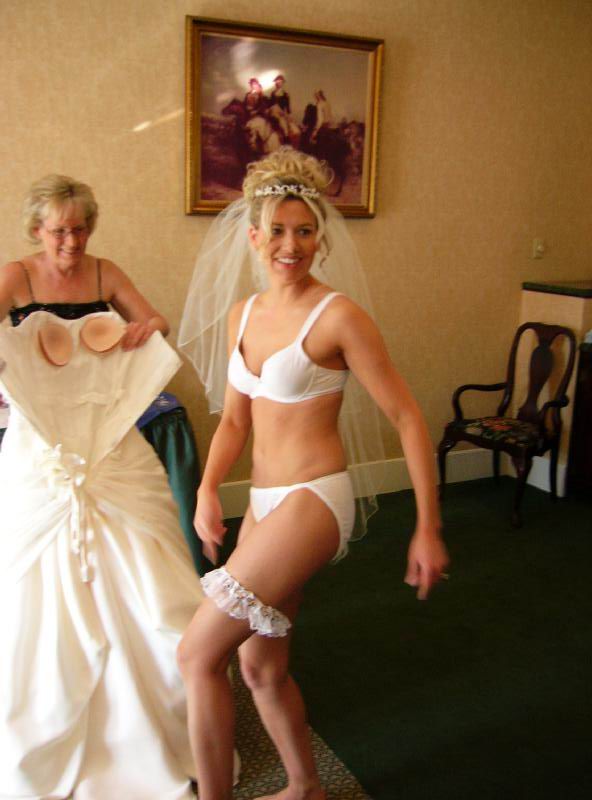 Bride in panties Brides In Underwear Gallery