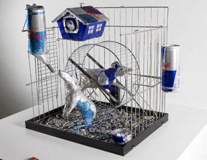 red bull can art