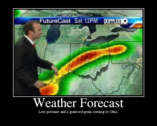 Low pressure and a giant red penis coming to Ohio.