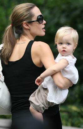 Angelina Jolie with Shiloh