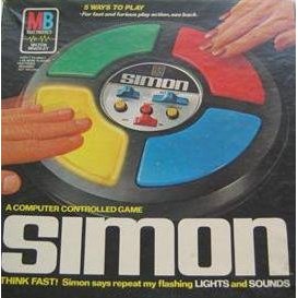 80's kids games - W To Play Simon Acomputer Controlledgame Simon Think Fast! Simon says repeat my flashing Lights and Sounds
