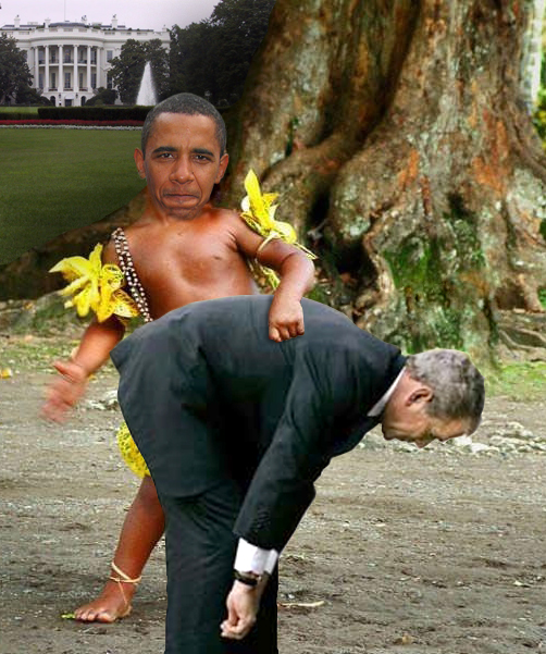 George Bush gets a spanking