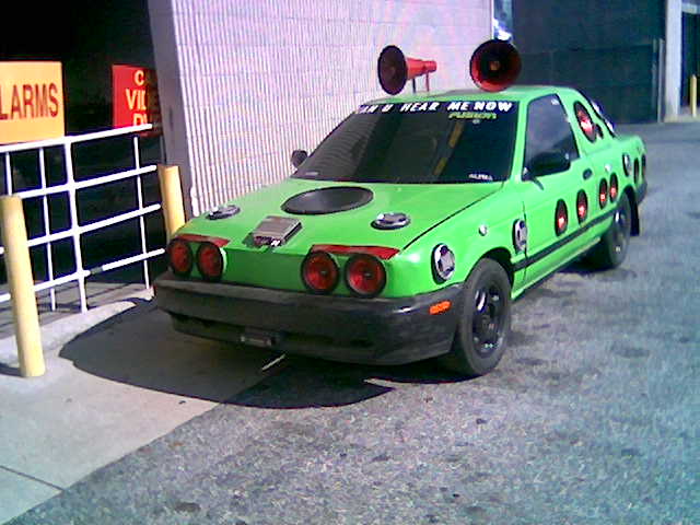 Tampa stereo installation shop promotion car. &quot;Would be good for a block party&quot;