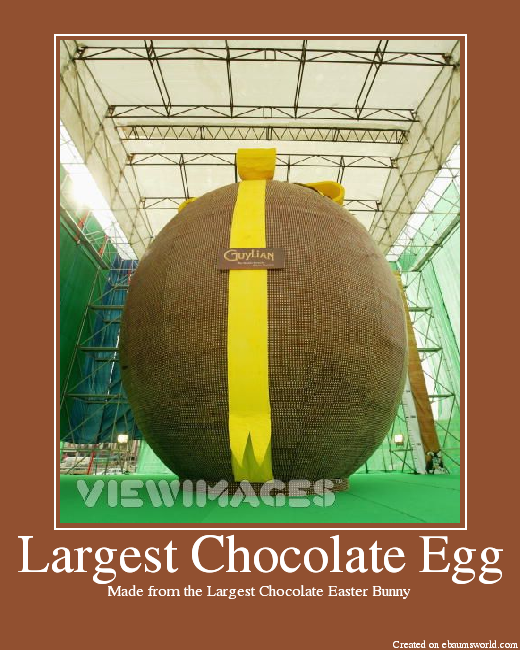 Made from the Largest Chocolate Easter Bunny